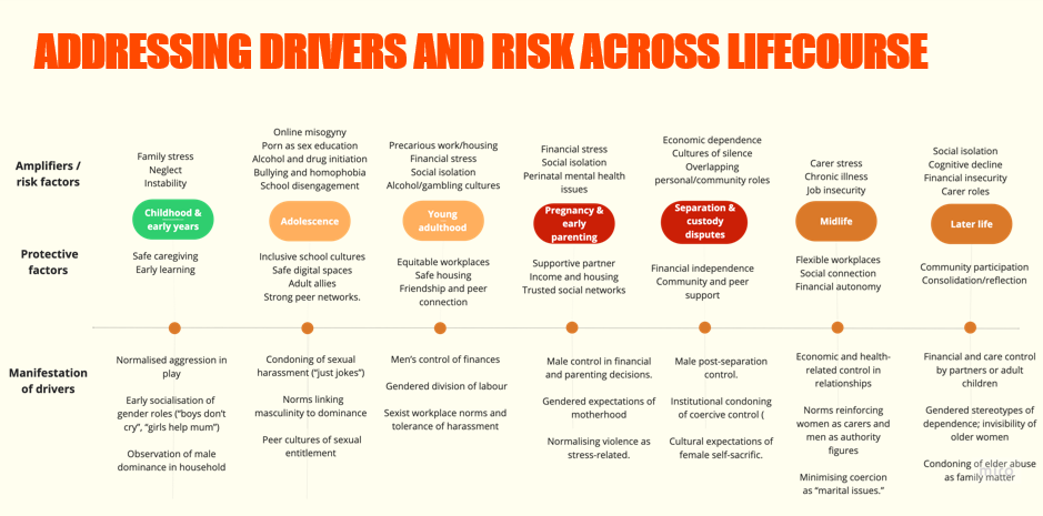 Addressing drivers and risk factors across the life course